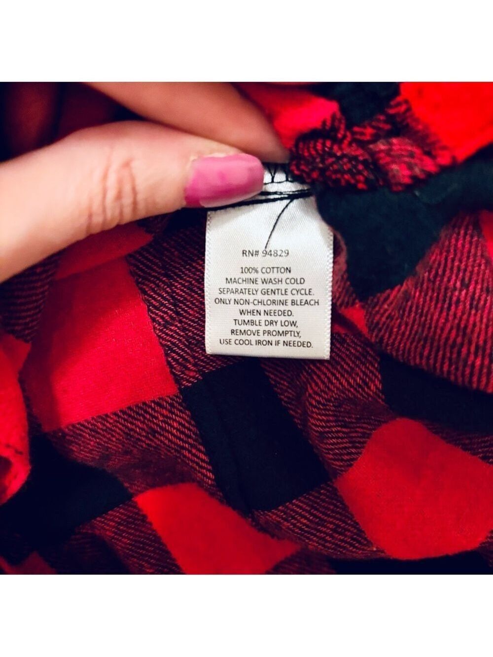 Buffalo Plaid Red and Black Button Down Flannel Shirt S - Picture 11 of 11
